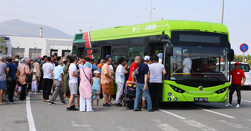 Türkiye'nin ilk elektrikli otobüsleri Samsun'da yolcu taşımaya başladı