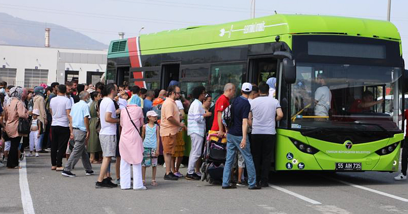 Samsun'da elektrikli otobüslerden ilk gün 9 bin 500 yolcu taşındı