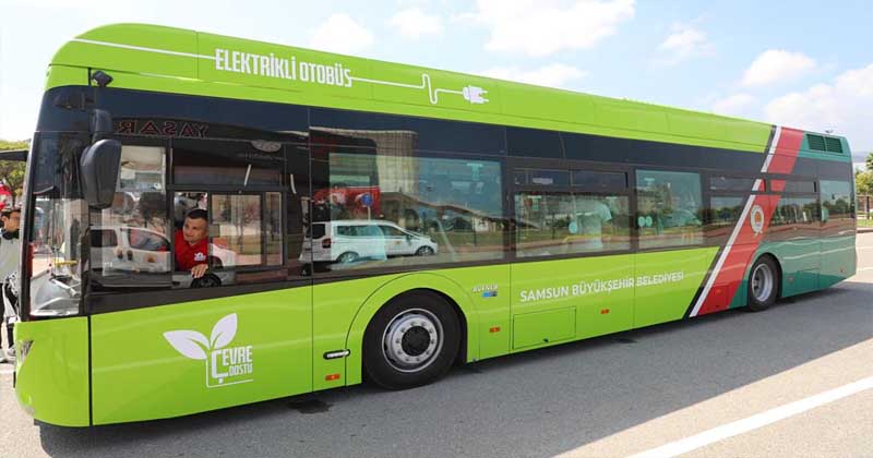Samsun'da elektrikli otobüsler resmen hizmete başladı