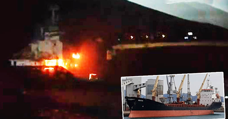 Sinop açıklarında kuru yük gemisinde yangın: 1 kayıp 16 yaralı