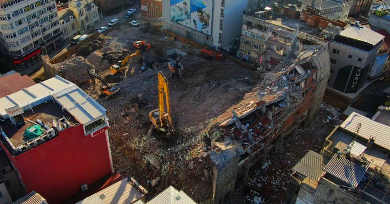 Samsun'daki Anakent İş Merkezi’nde yıkım tamamlanıyor
