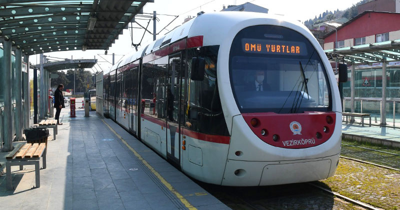 Samsun'da tramvaylar 4 ayda 7 milyon 350 bin yolcu taşıdı