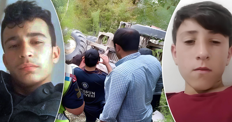 Samsun'da traktör şarampole devrildi: 2 genç hayatını kaybetti