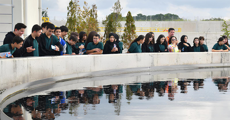 Samsun'da öğrenciler İleri Biyolojik Atık Su Arıtma Tesisi’ni inceledi