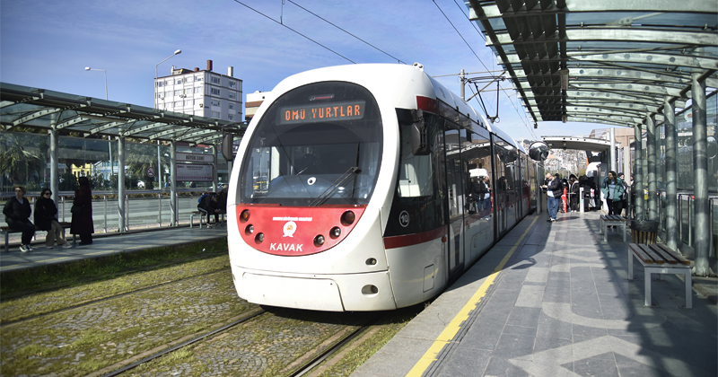 Samsun'da tramvaylar geçen yıl 23,5 milyon yolcu taşıdı